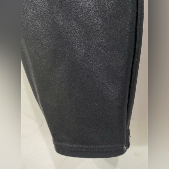 Spanx Faux Leather Shiny Leggings Black M - Picture 9 of 14